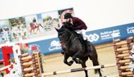  Mohammed Khalifa Albaker astride Jumbo during the Open Class event.