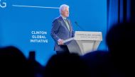 Former U.S. President Bill Clinton speaks during the Clinton Global Initiative (CGI) meeting in Manhattan, New York City, on September 19, 2022. REUTERS/David 'Dee' Delgado