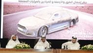 Officials addressing the press conference