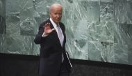 US President Joe Biden departs after addressing the 77th Session of the United Nations General Assembly at U.N. Headquarters in New York City on September 21, 2022. REUTERS/Leah Millis