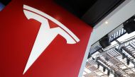 A Tesla logo is seen in Los Angeles, California U.S. January 12, 2018. REUTERS/Lucy Nicholson/File Photo