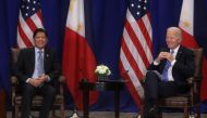 US President Joe Biden takes part in a bilateral meeting with Philippines' President Ferdinand Romualdez Marcos, Jr in New York, US, on September 22, 2022. (REUTERS/Leah Millis)