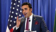 Pakistan's Foreign Minister Bilawal Bhutto-Zardari speaks following his meeting with US Secretary of State Antony Blinken at the State Department in Washington, US, on September 26, 2022. (REUTERS/Kevin Lamarque)