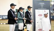 Haya Khalid Al Hitmi (centre) will look to repeat her second round performance today.