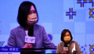 Taiwanese President Tsai Ing-wen speaks at the television operations launch event of TaiwanPlus, a government-backed English language news channel, in Taipei, Taiwan, October 3, 2022. (REUTERS/Ann Wang)

