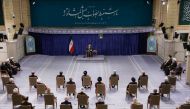 Iran's Supreme Leader Ayatollah Ali Khamenei speaks during a meeting with the members of the Expediency Discernment Council in Tehran, Iran, on October 12, 2022. Office of the Iranian Supreme Leader/WANA (West Asia News Agency)/Handout via REUTERS 