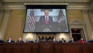 A video of former US President Donald Trump is played during a public hearing of the US House Select Committee to investigate the January 6 Attack on the US Capitol, on Capitol Hill in Washington, US, on October 13, 2022. Alex Wong/Pool via REUTERS