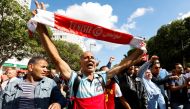 Supporters of Tunisia's Islamist opposition party Ennahda attend a protest against Tunisian President Kais Saied, in Tunis, Tunisia October 15, 2022. REUTERS/Zoubeir Souissi