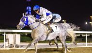 Jockey Tomas Lukasek guides Harab Al Naif to Asherij Cup win. Pics: Juhaim/QREC