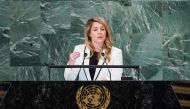 Canada's Minister of Foreign Affairs Melanie Joly addresses the 77th Session of the United Nations General Assembly at UN Headquarters in New York City, US, on September 26, 2022.  File Photo / Reuters
