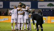 Mexico's Orbelin Pineda celebrates scoring their first goal with teammates during the World Cup CONCACAF Qualifiers match against Costa Rica at the Estadio Nacional de Costa Rica, San Jose, Costa Rica, on September 5, 2021.   File Photo / Reuters