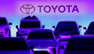 Toyota Motor Corporation's cars are seen at a briefing on the company's strategies on battery EVs in Tokyo, Japan December 14, 2021. REUTERS/Kim Kyung-Hoon/File Photo