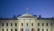 The White House is seen at dusk during the US midterm election, in Washington, DC, on November 8, 2022. (Photo by Mandel NGAN / AFP)