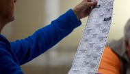 Ballots are processed by election workers at the Clark County Election Department during the ongoing election process on November 10, 2022 in North Las Vegas, Nevada. Two days after midterm elections Nevada election officials continue counting votes in state races. Mario Tama/Getty Images/AFP