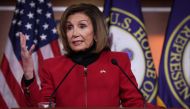 US Speaker of the House Nancy Pelosi during her weekly press conference at the US Capitol in Washington on December 15, 2022. (Photo by Win Mcnamee / Getty Images via AFP)