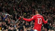 December 21, 2022 Manchester United's Marcus Rashford celebrates scoring their second goal Action Images via Reuters/Phil Noble