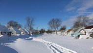 A general view of a neighbourhood covered in snow, following a winter storm that struck the region, in Buffalo, New York, US, on December 25, 2022. Instagram/Jason Murawski Jr/via REUTERS 