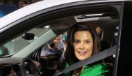Michigan Governor Gretchen Whitmer sits in a 2019 Chevrolet Traverse, assembled in Lansing, Michigan, at the General Motors display area during the North American International Auto Show in Detroit, Michigan, US, January 15, 2019. File Photo / Reuters