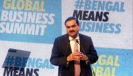 Indian billionaire Gautam Adani addresses delegates during the Bengal Global Business Summit in Kolkata, India, on April 20, 2022. File Photo / Reuters