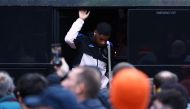 Manchester United's Marcus Rashford arrives outside the stadium before the English Premier League match against Wolverhampton Wanderers at the Molineux Stadium, Wolverhampton, Britain, on December 31, 2022.  REUTERS/Molly Darlington
