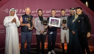 Qatar Racing and Equestrian Club Racing Manager Abdulla Rashid Al Kubaisi with the connection of Meethag.
