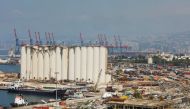 A general view shows the Beirut silos damaged in the August 2020 port blast, in Beirut, Lebanon on May 17, 2022. File Photo / Reuters