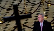 US Speaker of the House Kevin McCarthy (R-CA) speaks to reporters at the US Capitol in Washington, US, on January 12, 2023. REUTERS/Elizabeth Frantz/File Photo