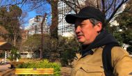Day labourer Masami Fujino poses for a photo during an interview with Reuters at a park in Tokyo, Japan January 20, 2023. REUTERS/ Elaine Lies