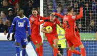 Brighton & Hove Albion's Evan Ferguson celebrates scoring their second goal with Alexis Mac Allister during the English Premier League match against Leicester City at the King Power Stadium, Leicester, Britain on January 21, 2023.  Action Images via Reuters/Andrew Boyers