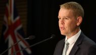 New Zealand's Prime Minister Chris Hipkins speaks to the media during his first official post cabinet press conference at Parliament in Wellington on January 25, 2023. (Photo by Marty MELVILLE / AFP)