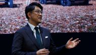 Koji Sato, who was named as new CEO of Toyota Motor Corp, attends Tokyo Auto Salon 2023 at Makuhari Messe in Chiba, east of Tokyo, Japan January 13, 2023. REUTERS/Kim Kyung-Hoon