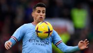 This file photo taken on January 14, 2023 shows Manchester City's Portuguese defender Joao Cancelo controlling the ball during the English Premier League football match between Manchester United and Manchester City at Old Trafford in Manchester, north west England. Photo by Oli SCARFF / AFP