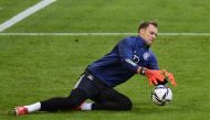 FILE PHOTO: Soccer Football - World Cup - UEFA Qualifiers - Germany Training - Volksparkstadion, Hamburg, Germany - October 7, 2021 Germany's Manuel Neuer during training REUTERS/Fabian Bimmer

