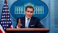 John Kirby, National Security Council Coordinator for Strategic Communications, answers questions during the daily press briefing at the White House in Washington, US, January 25, 2023. (REUTERS/Evelyn Hockstein)