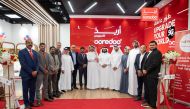 Ooredoo and 'Telegraph Telephone' representatives at the inauguration of the new shop at Lulu Hypermarket in Dakhira, Al Khor. 
