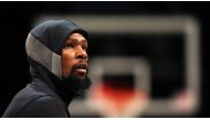 Kevin Durant, seen here before a Brooklyn Nets game against the Atlanta Hawks in December 2022, has reportedly been traded from the Nets to the Phoenix Suns. JAMIE SQUIRE / GETTY IMAGES NORTH AMERICA/AFP/File
