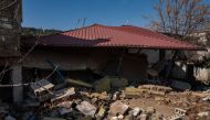 Remains of the house in which Hassan Mounir Khateb died shielding his family from their collapsing roof after a 7.8-magnitude earthquake. Washington Post photo by Salwan Georges
