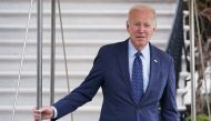 US President Joe Biden makes his way to board Marine One before departing from the South Lawn of the White House in Washington, DC on February 16, 2023.  (Photo by MANDEL NGAN / AFP)
 