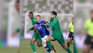 Action during the match between Al Ahli and Al Sadd yesterday. 
