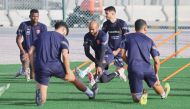 Al Duhail players during a training session.