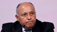 Egypt's Foreign Minister Sameh Hassan Shoukry attends a news conference at the COP27 climate summit in the Red Sea resort of Sharm el-Sheikh, Egypt, November 8, 2022. (REUTERS/Mohamed Abd El Ghany)