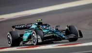Aston Martin's Spanish driver Fernando Alonso competes during the Bahrain Formula One Grand Prix at the Bahrain International Circuit in Sakhir on March 5, 2023. (Photo by Giuseppe CACACE / AFP)
