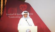 AFC President Shaikh Salman speaks during AFC Medical Conference in Doha.