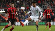 Liverpool's Dutch striker Cody Gakpo (centre) controls the ball during the English Premier League football match between Bournemouth and Liverpool at the Vitality Stadium in Bournemouth, southern England on March 11, 2023. (Photo by Steve Bardens / AFP) 