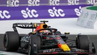 Red Bull Racing's Dutch driver Max Verstappen drives during the third practice session ahead of the 2023 Saudi Arabia Formula One Grand Prix at the Jeddah Corniche Circuit in Jeddah on March 18, 2023. (Photo by Giuseppe CACACE / AFP)