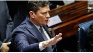 Brazilian Senator Sergio Moro allegedly was a target of a criminal plot to carry out kidnappings and assassinations.  Sergio Lima / AFP
