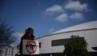 Gun control activists rally in Nashville, Tennessee on March 28, 2023, following a school shooting, where three students and three staff members were killed on March 27. (Photo by Brendan SMIALOWSKI / AFP)
