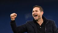 In this file photo taken on December 5, 2020, Chelsea's English head coach Frank Lampard celebrates at the end of the game during the English Premier League football match between Chelsea and Leeds United at Stamford Bridge in London. Photo by Daniel LEAL / POOL / AFP