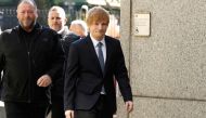 Ed Sheeran arrives in federal court for a music copyright trial in New York on April 25, 2023 in New York City.(Photo by John Lamparski / Getty Images via AFP)