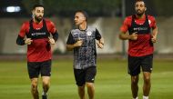 Al Markhiya players during a training session in this file photo. 